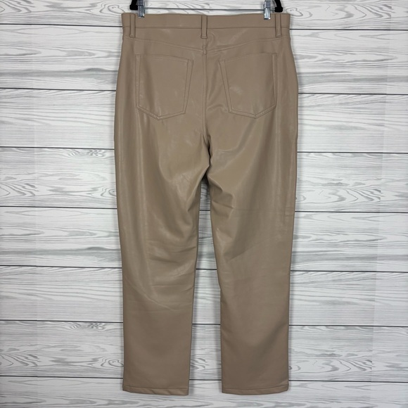 Abercrombie & Fitch The 90’s Straight Ultra High Rise Vegan Leather Pants NWT 16 - Picture 10 of 15
